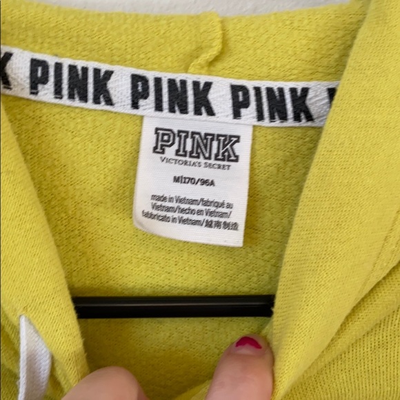 yellow sweatshirt from pink/ victoria secret - Picture 2 of 3